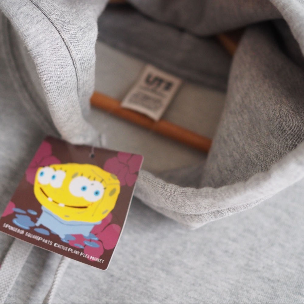 Cactus plant flea market Spongebob Squarepants pullover Uniqlo hoodie new - Picture 3 of 8